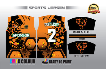 Fototapeta na wymiar Vector soccer jersey design ready to print Tshirt design