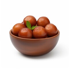 Gulab Jamun Isolated on White. Generative AI