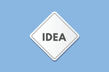 Idea text Button. Idea Sign Icon Label Sticker Web Buttons