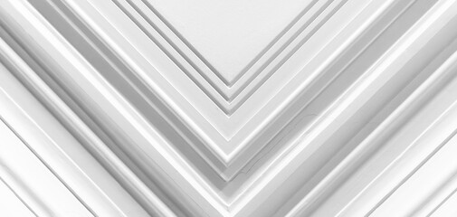 Obraz premium White interior fragment with corner decoration over the wall