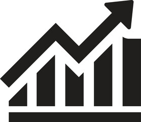 increase chart graph icon vector