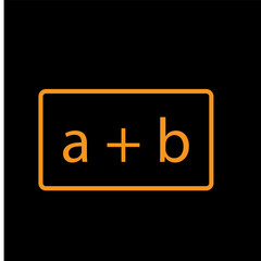 Algebra icon gold vector logo design template