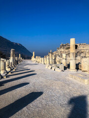 dettagli architettonici del sito Archeologico di Efeso in Turchia