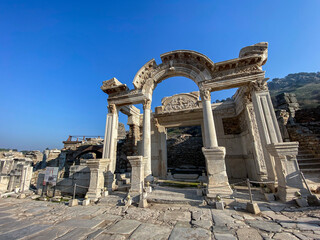 dettagli architettonici del sito Archeologico di Efeso in Turchia