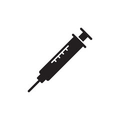 Fototapeta premium syringe illustration, syringe flat icon vector illustration