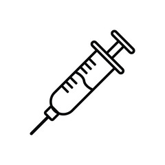 syringe illustration, syringe flat icon vector illustration