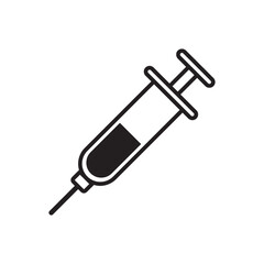 syringe illustration, syringe flat icon vector illustration