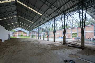 Abandoned warehouses that are waiting to be renovated or renovated, or about to be demolished.