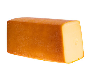 big piece of cheese isolated
