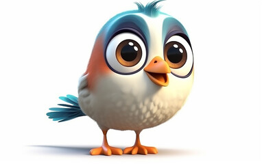 Obraz premium Pastel-colored bird with a gentle appearance, its delicate hues and serene expression suggesting calmness.