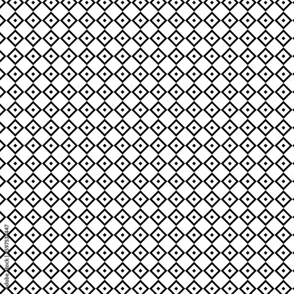 Poster abstract seamless repeat geometric black pattern vector art.
