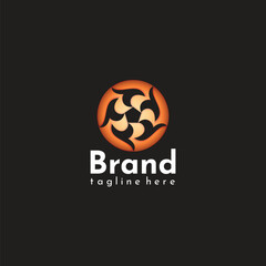 abstract company round symbol logo sign
