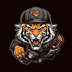 biker rider motorcycle vector custom garage