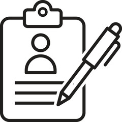 application form icon clipboard vector