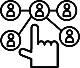 social marketing icon connection vector