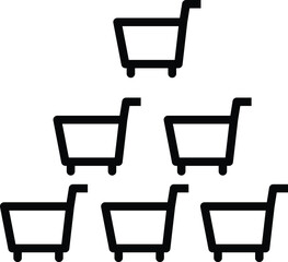 sale icon, cart vector