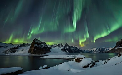 Fototapeta na wymiar illustration of an Aurora borealis, Northern lights swirl with star in the night sky