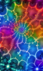 Abstract multi-colored fantasy fractal background
