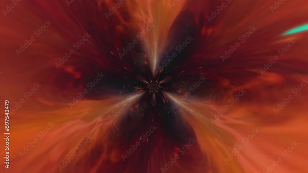 Wall mural abstract flower fractal pattern background. modern animation