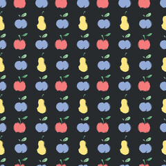 Seamless food background. Drawing food pattern