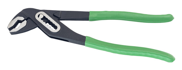 Water pump pliers with green handles