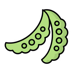 Peas Line Color Icon