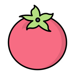 Tomato Line Color Icon