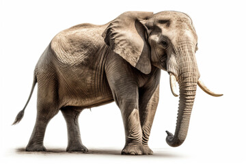 Fototapeta na wymiar Elephant with White Background