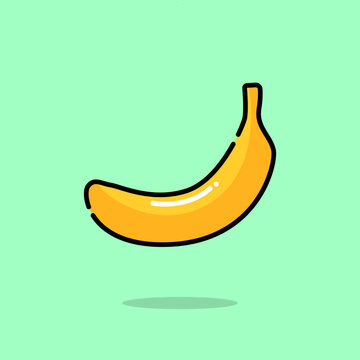 Banana fruit illustration in cartoon style