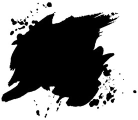 Obraz premium Black ink splash abstract watercolor background for your design.