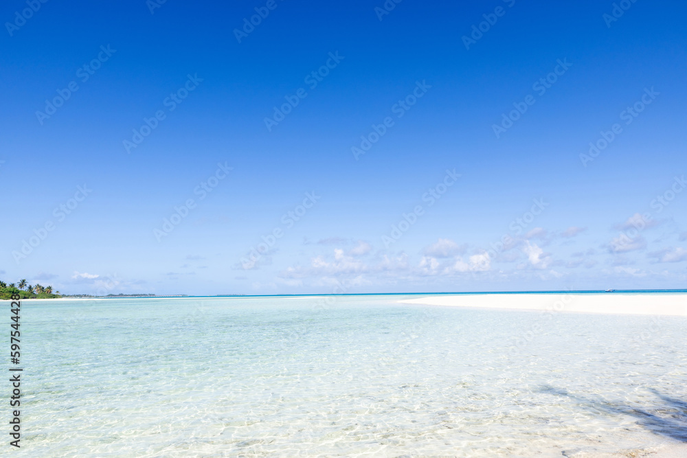 Poster beach with sky