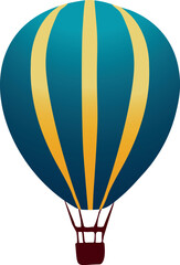 Fototapeta premium Aerostat multicolor vector illustration isolated on white background