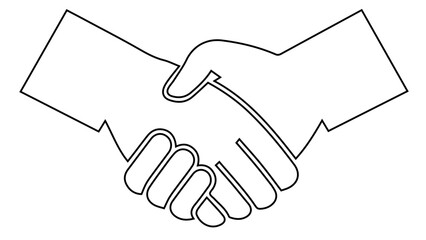 handshake icon, vector illustration