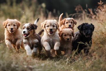 group of puppies