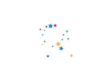 Happy Confetti Christmas Vector White Background.