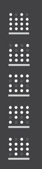 
The icon for the humidifier shows drops in motion in stages. Vector graphics