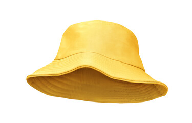 yellow bucket hat PNG transparent © pornchai