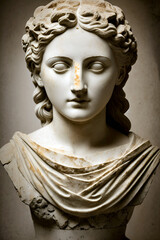 A beautiful of ancient Greek statue of a woman