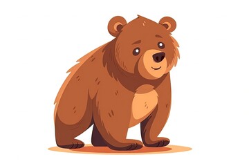 Brown bear with a letter. AI generated art illustration.