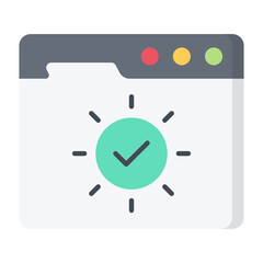 Web Check Flat Icon