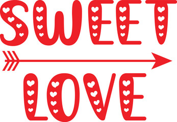Valentine's day typography design