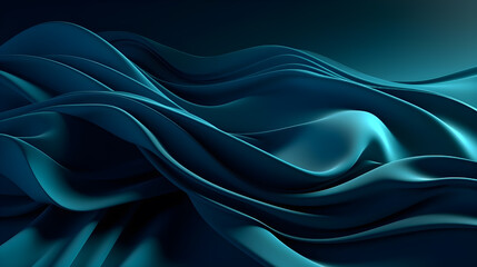 Obraz premium Abstract Background with 3D blue Gradient Silk Fabric ,generative ai