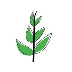 Branch Leaf vector Recolorable