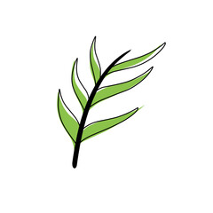 Branch Leaf vector Recolorable