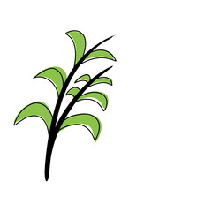 Branch Leaf vector Recolorable