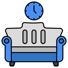 An icon design of waiting area