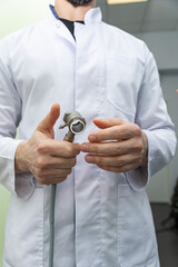 in the office of a proctologist
