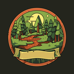 Logo of trail through forest © Jason
