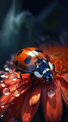 Ladybird. AI generated art illustration.