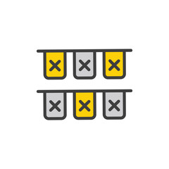 Garland icon design with white background stock illustration